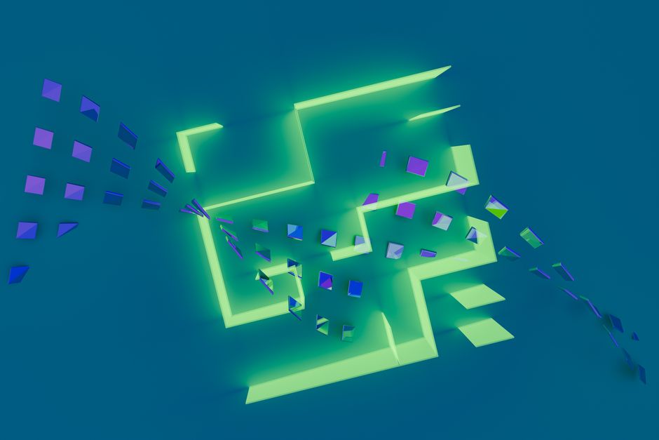 An abstract digital archive illustration depicting permanently stored cloud data streams and legal records