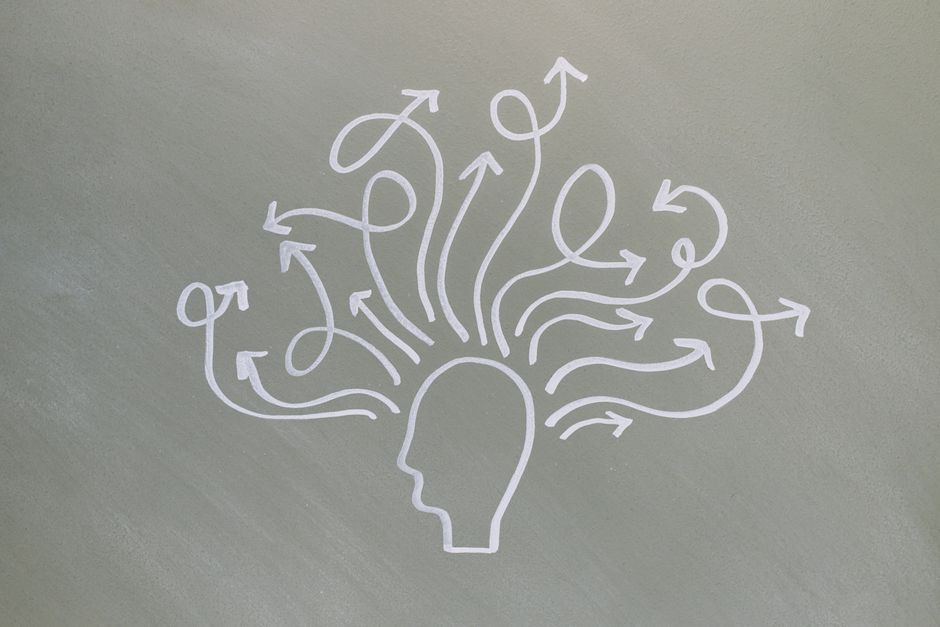 Creative mind map illustrating brainstorm techniques for witty social media handles