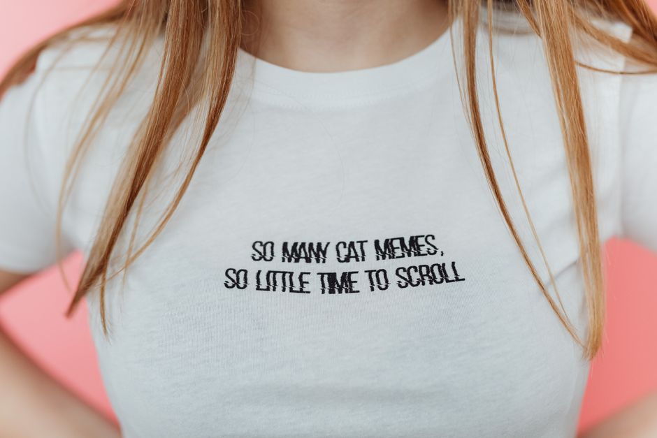 Minimalist meme aesthetic illustration depicting existential internet humor