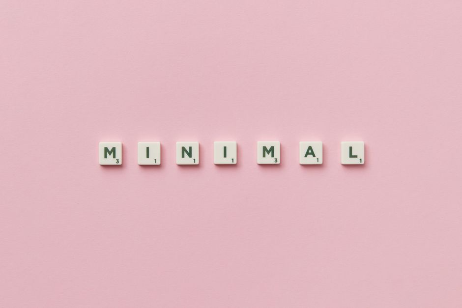 Minimalist typographic smartphone screen displaying clean aesthetic TikTok profile handles